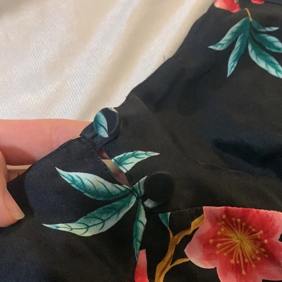 Victoria’s Secret Black Silk Floral Slip | Size S Silk Chemise - Picture 4 of 7